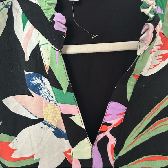 Karlie Multi Floral V-Neck Long Sleeve Tier Maxi Dress Size Large - Picture 5 of 9